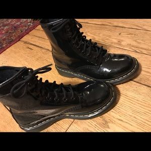 Patent leather dr martens boots